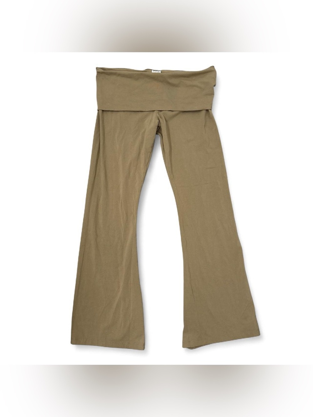 Victoria’s Secret PINK All-Day Cotton Fold Over Flare Leggings Khaki Size XL